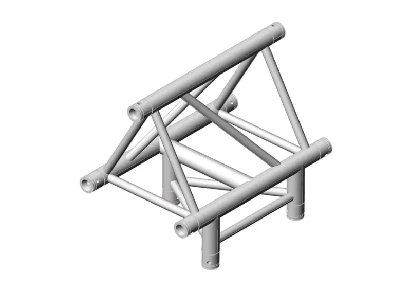 HT43-T37 三向水平 T 型接头顶点向上